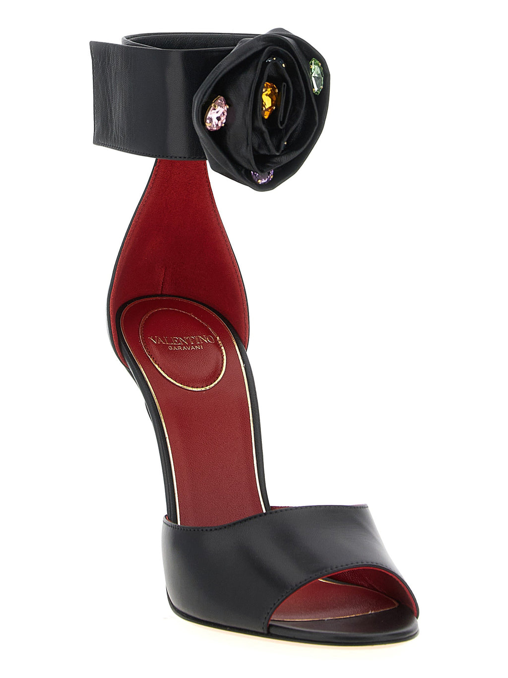 Schwarze Stiletto-Sandalen aus Kalbsleder Valentino Garavani