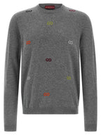 Grauer Kaschmir-Strickjacke Gucci
