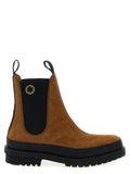 Braune Ankle Boots aus Viskose