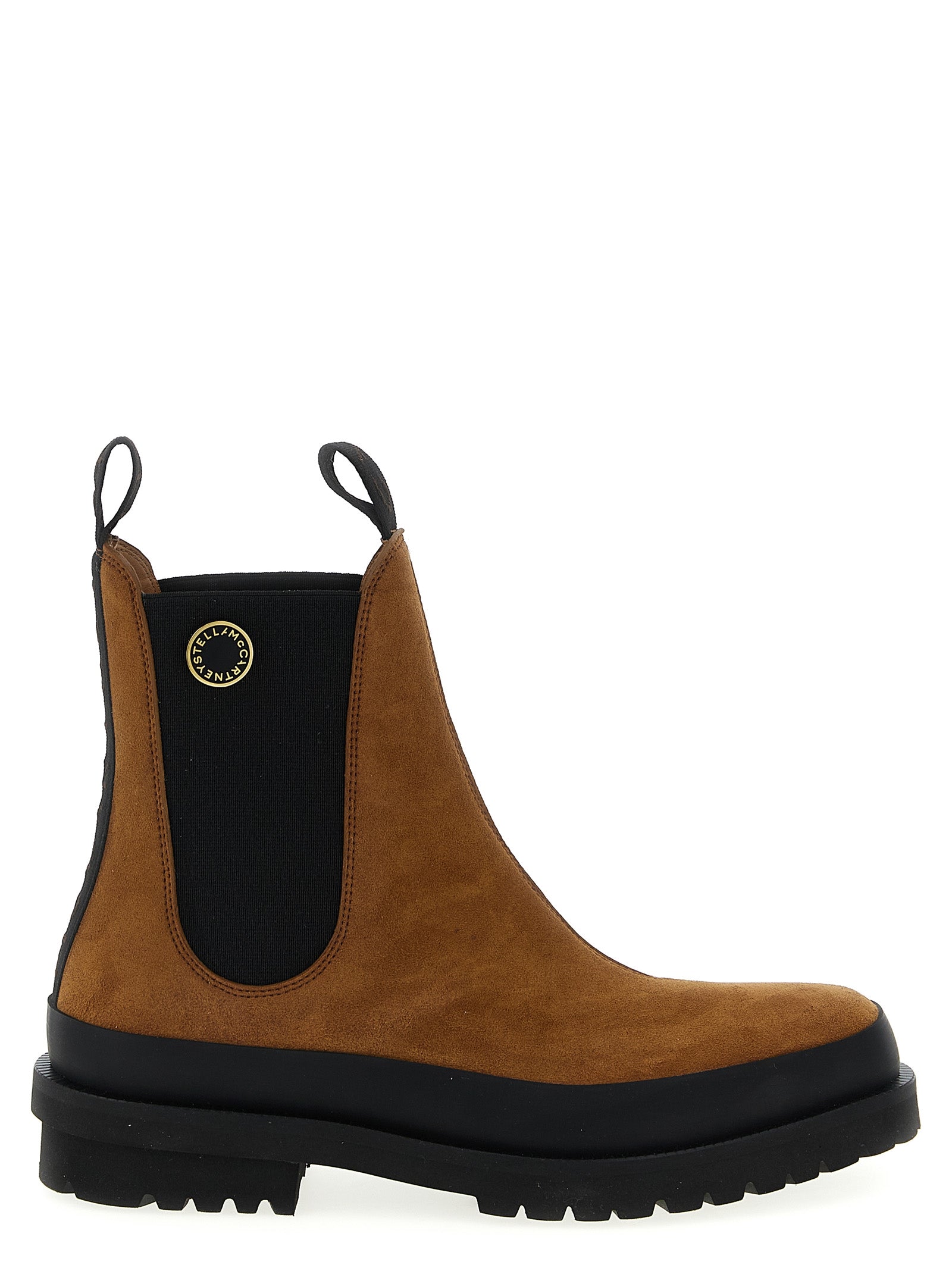 Braune Ankle Boots aus Viskose