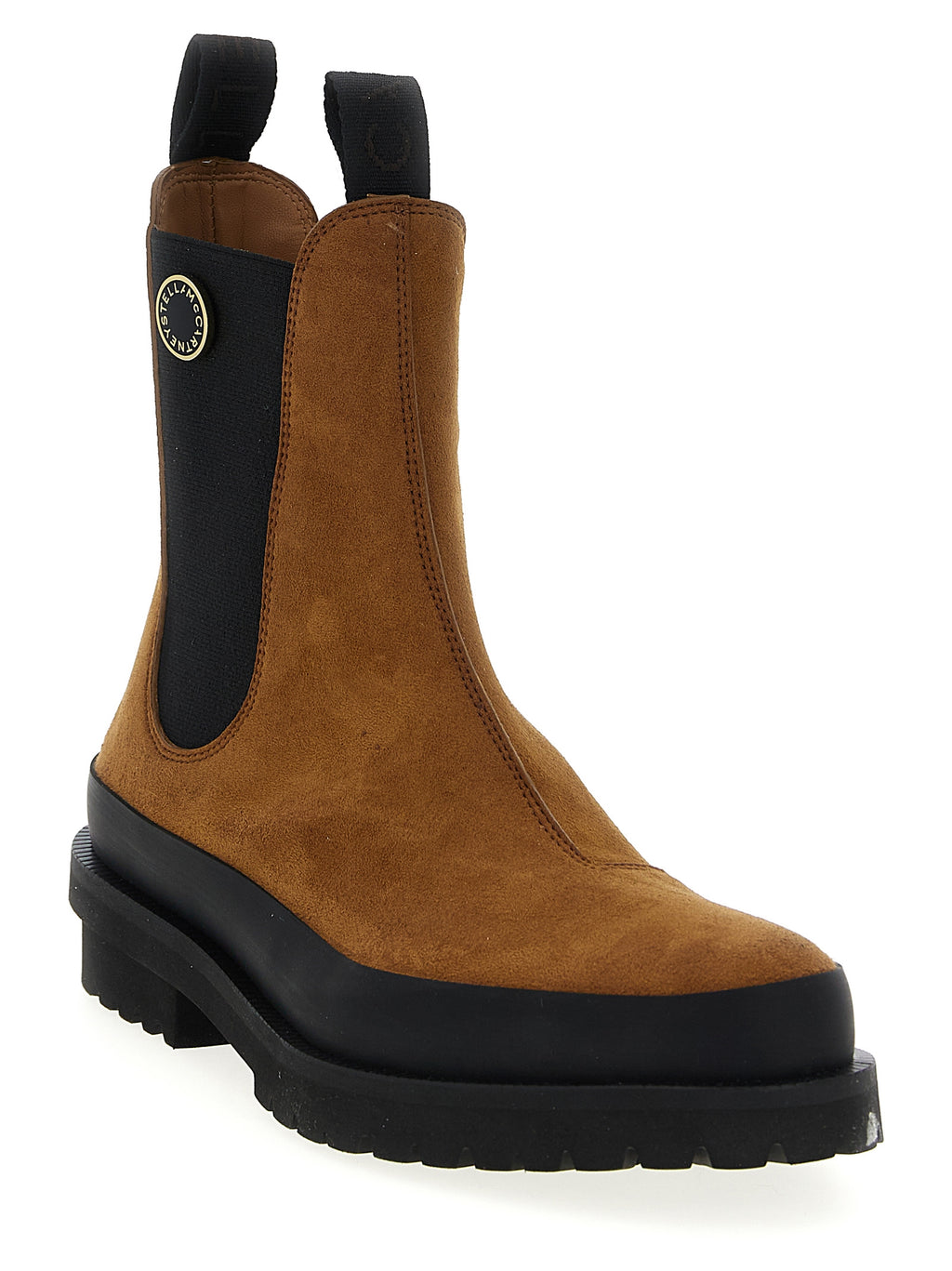 Braune Ankle Boots aus Viskose