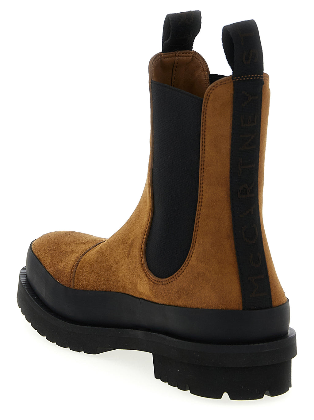 Braune Ankle Boots aus Viskose