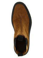 Braune Ankle Boots aus Viskose