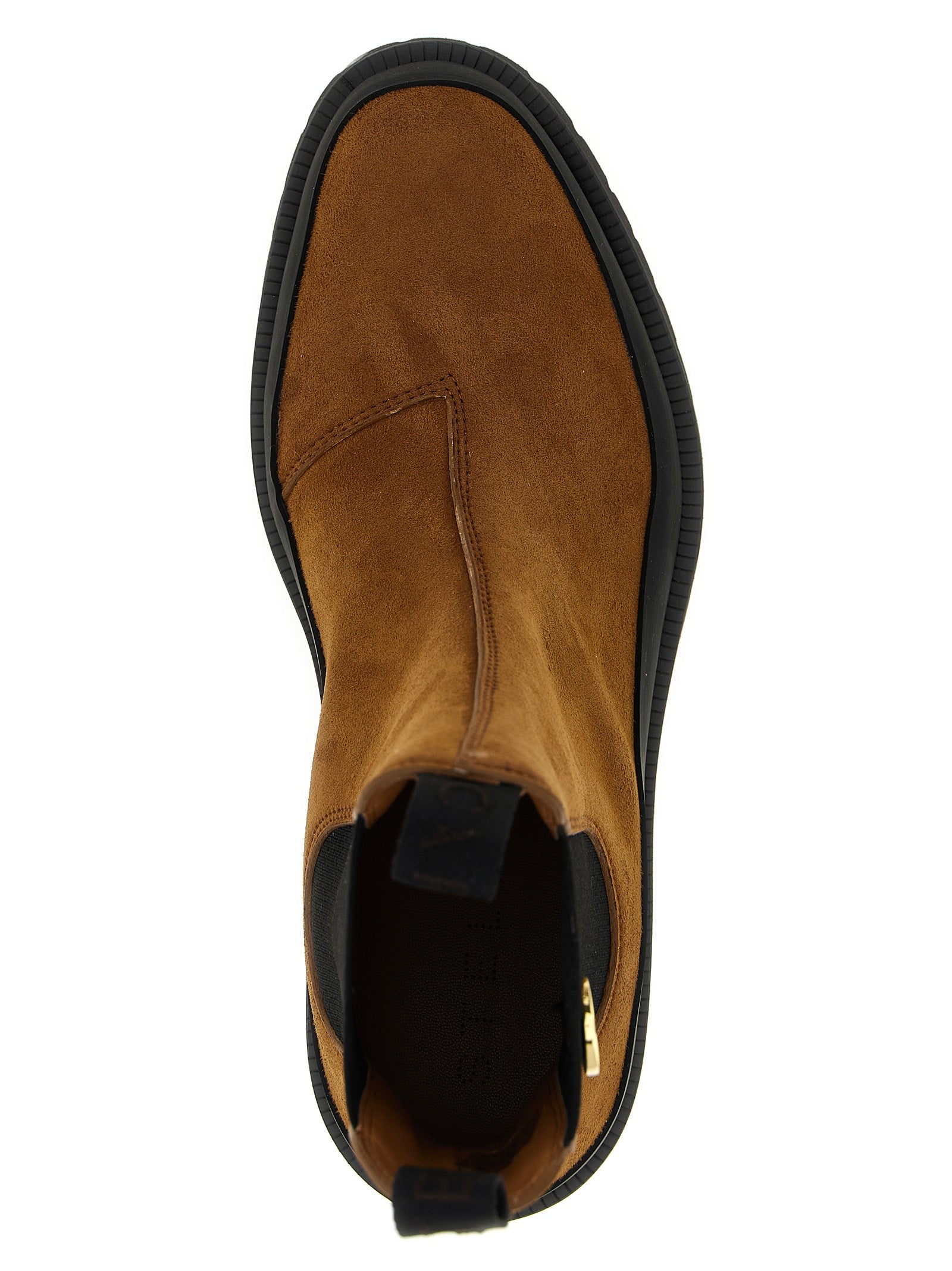Braune Ankle Boots aus Viskose
