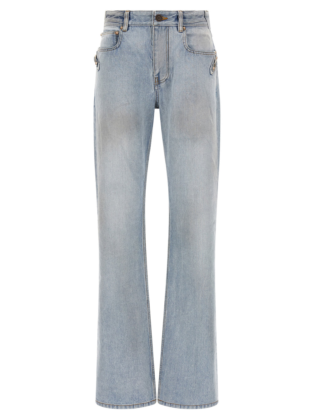 Blaue Jeans aus Baumwolle im geraden Schnitt