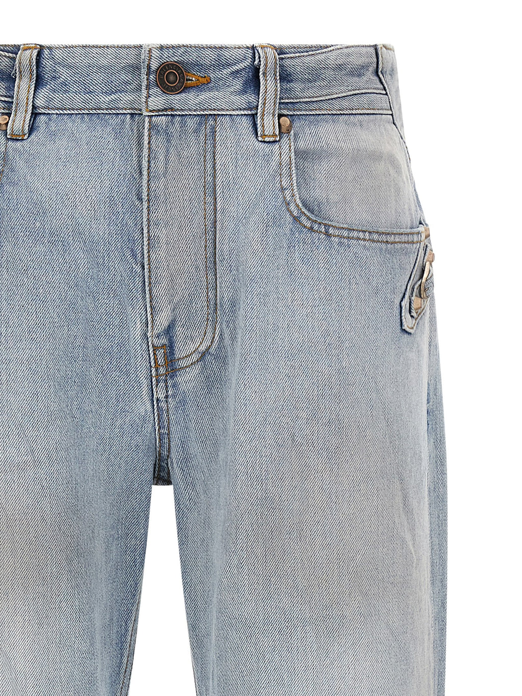 Blaue Jeans aus Baumwolle im geraden Schnitt