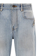 Blaue Jeans aus Baumwolle im geraden Schnitt