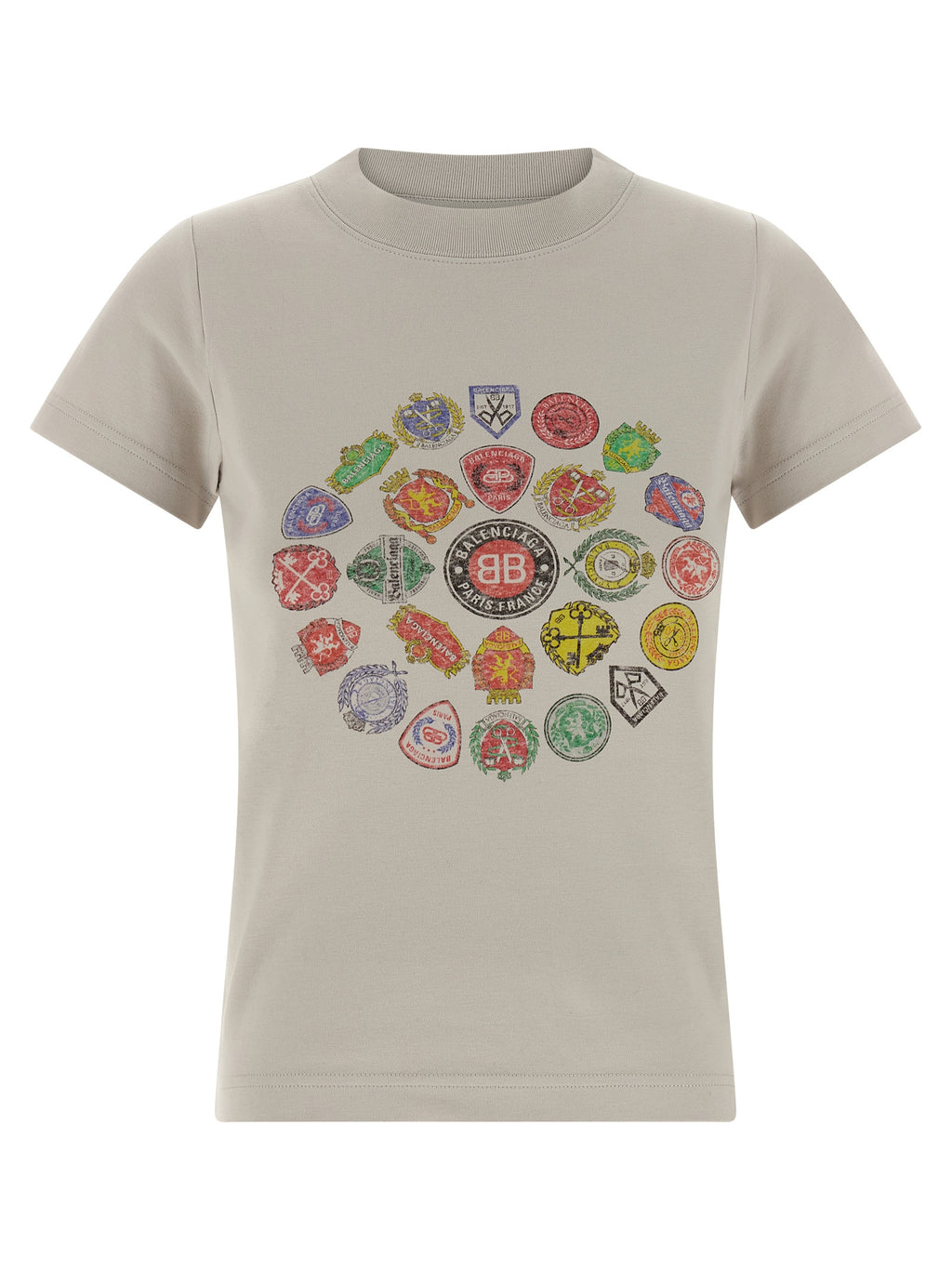 Graues Baumwoll-T-Shirt