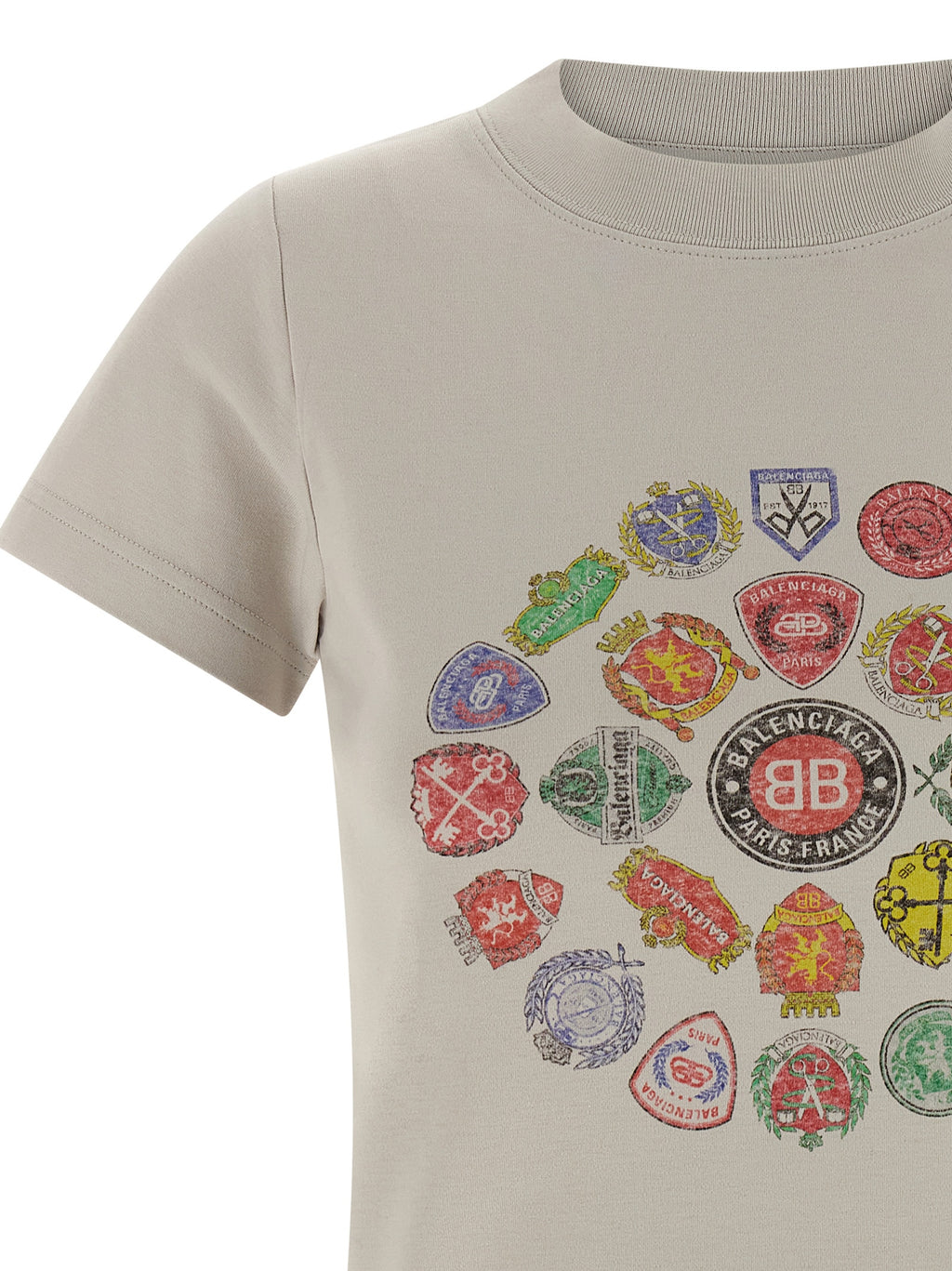 Graues Baumwoll-T-Shirt
