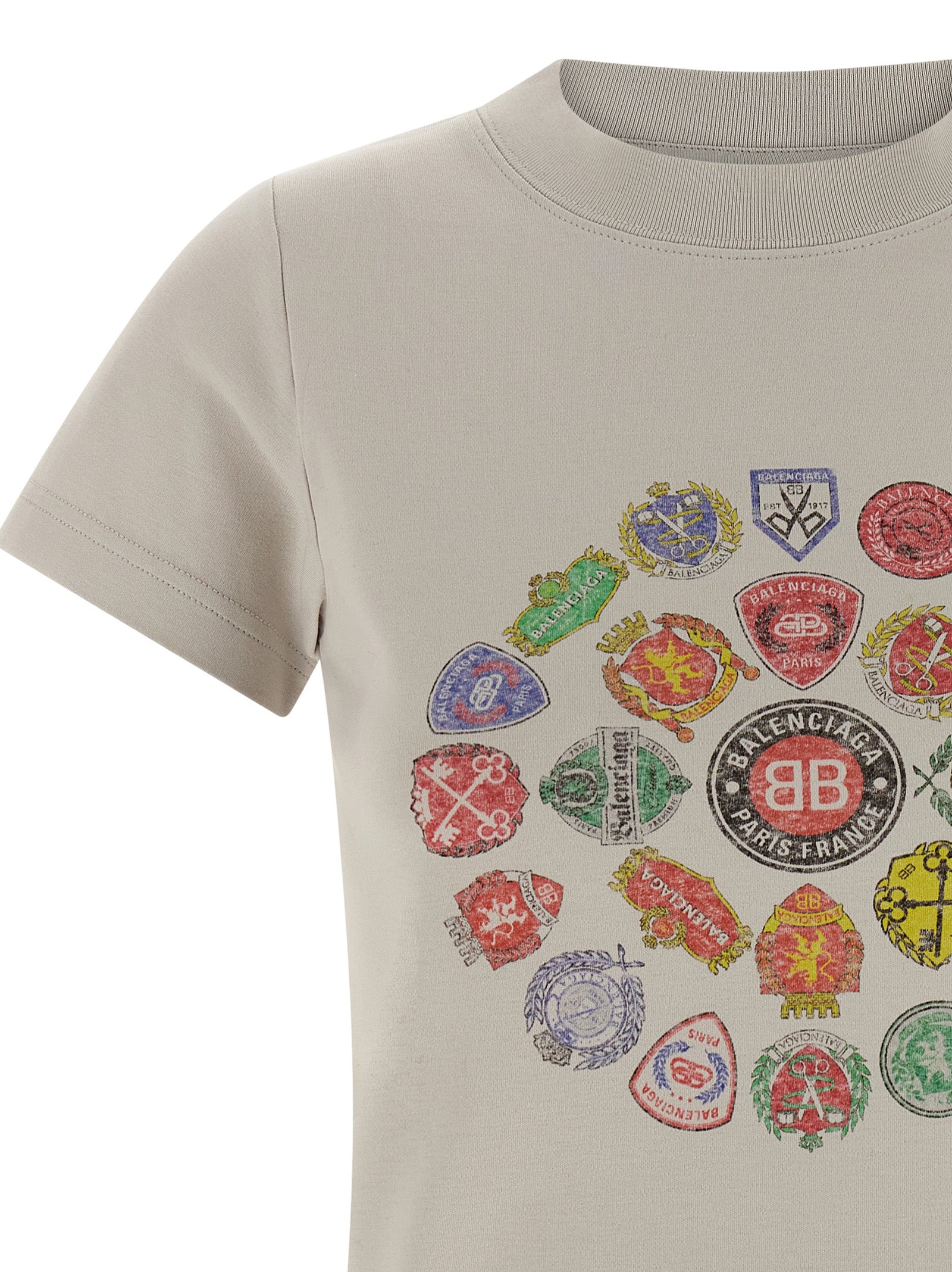 Graues Baumwoll-T-Shirt