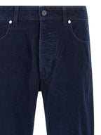Blaue Baumwoll-Freizeithose