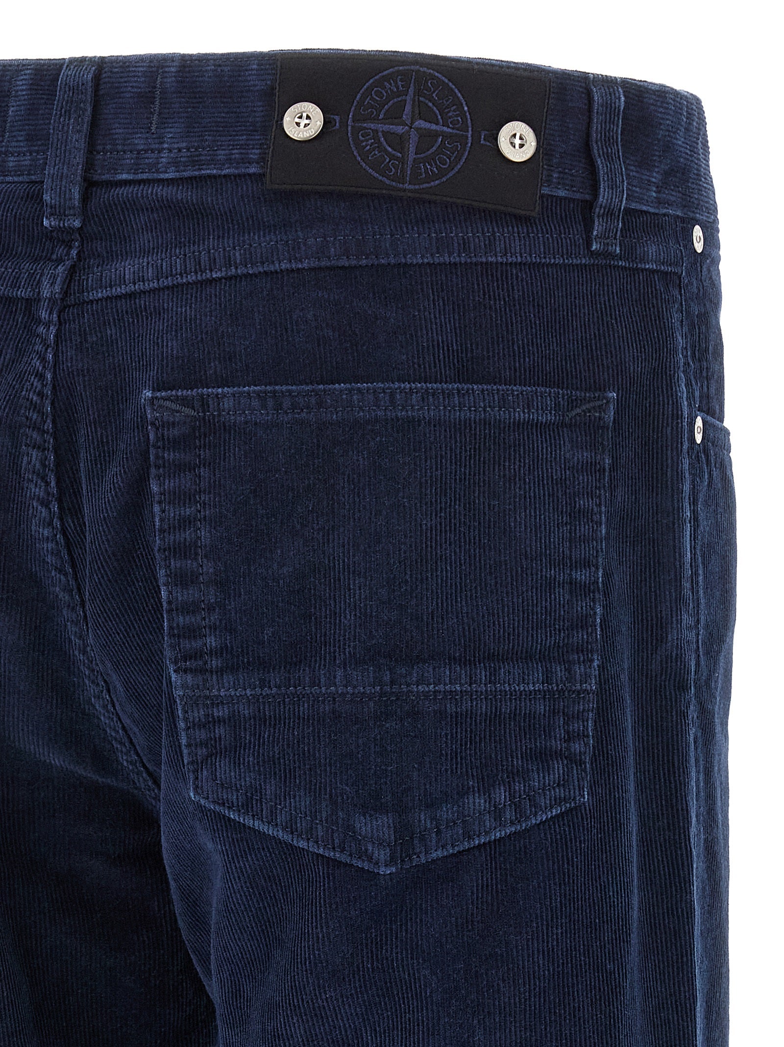 Blaue Baumwoll-Freizeithose