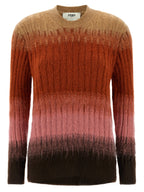 Mehrfarbige Wollstrickjacke
