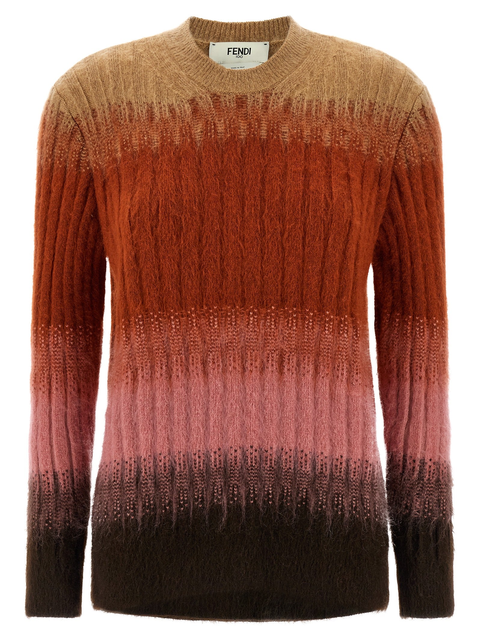 Mehrfarbige Wollstrickjacke