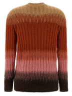 Mehrfarbige Wollstrickjacke