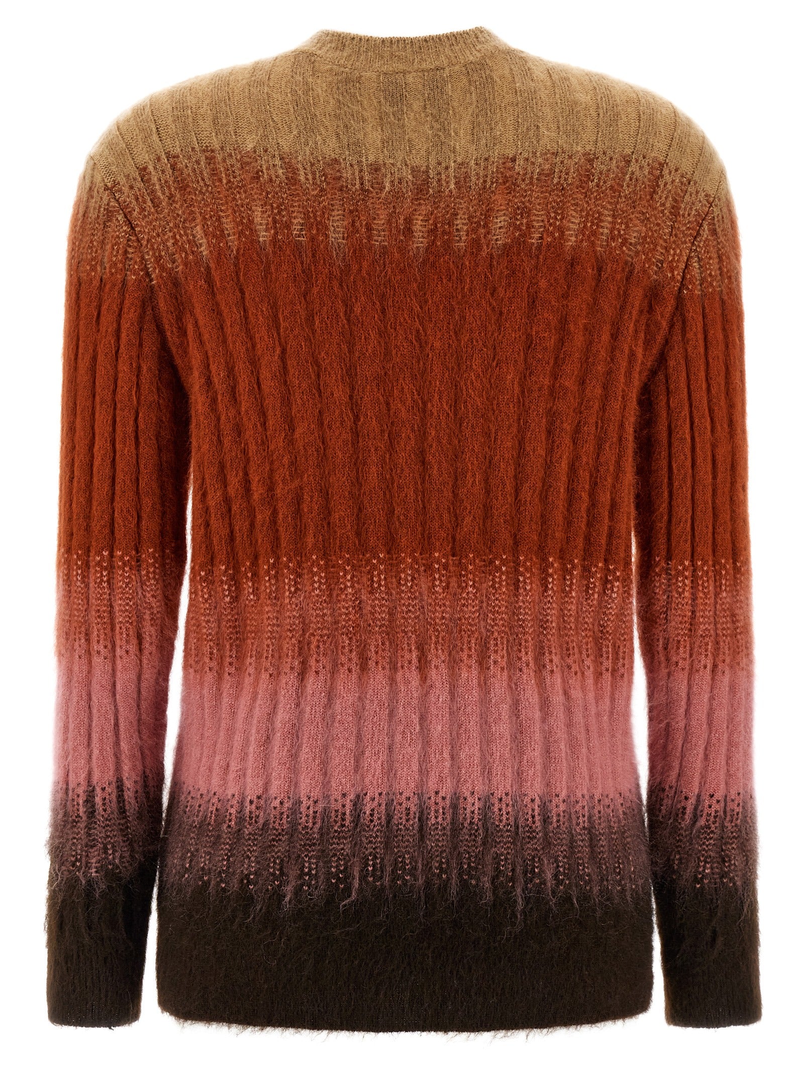 Mehrfarbige Wollstrickjacke
