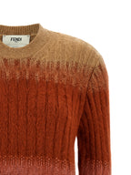 Mehrfarbige Wollstrickjacke