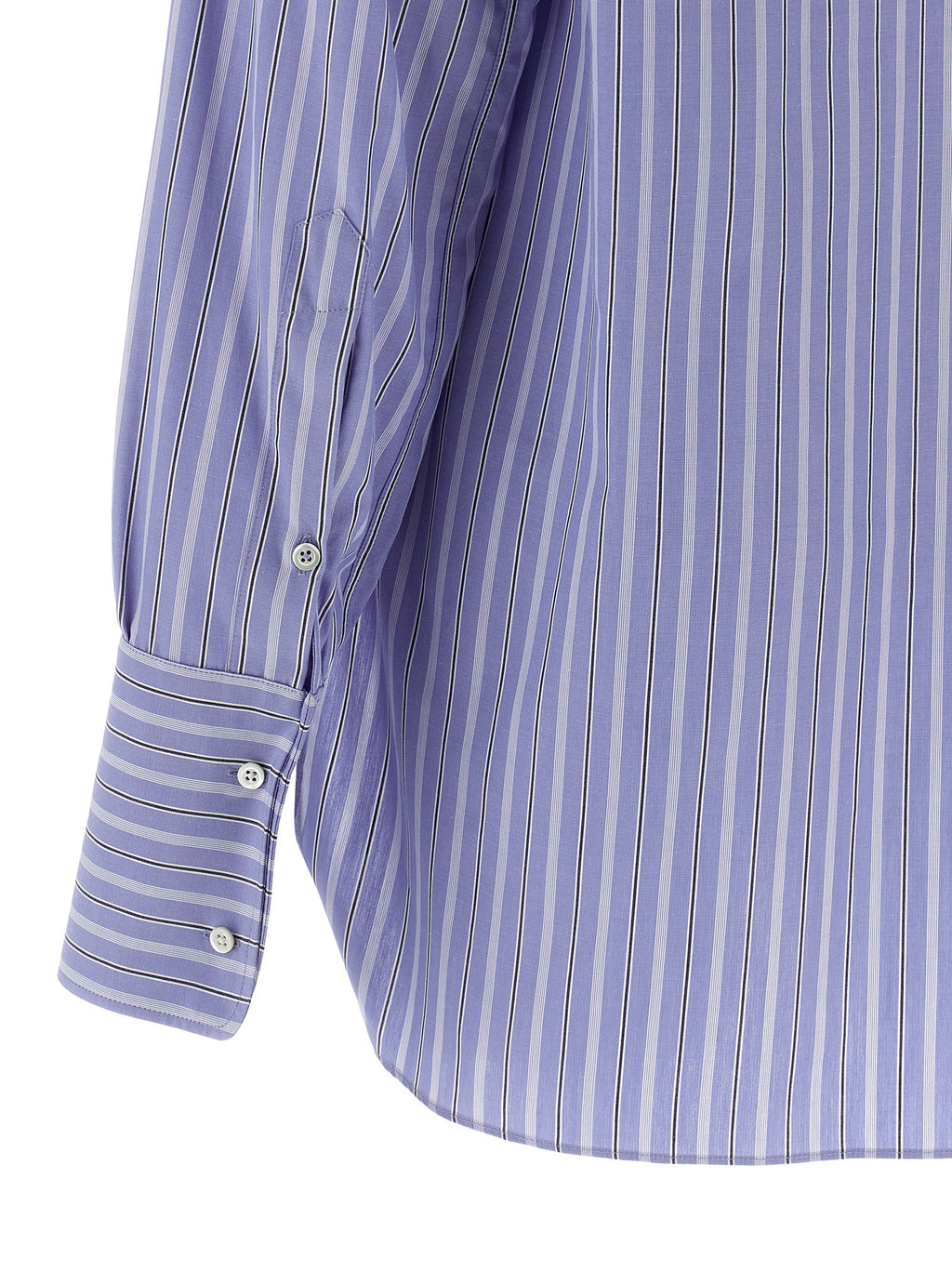 Blaue Baumwollbluse
