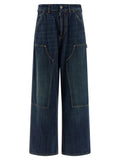 Blaue Baumwolljeans im Relaxed Fit
