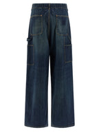 Blaue Baumwolljeans im Relaxed Fit