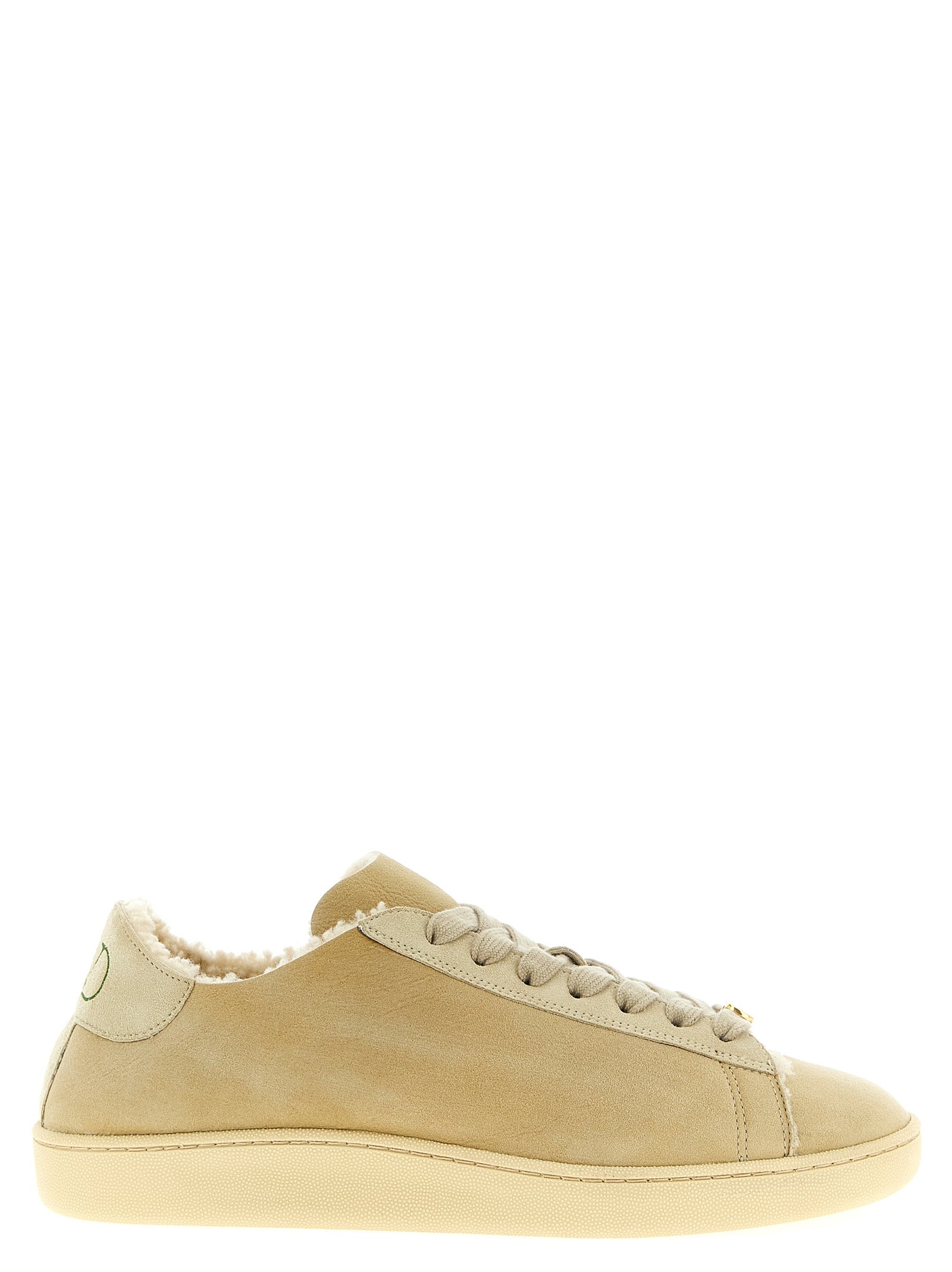 Beige Ziegenleder Low-Top-Sneaker Valentino Garavani