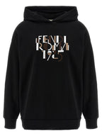 Schwarzer Baumwoll-Sweatshirt