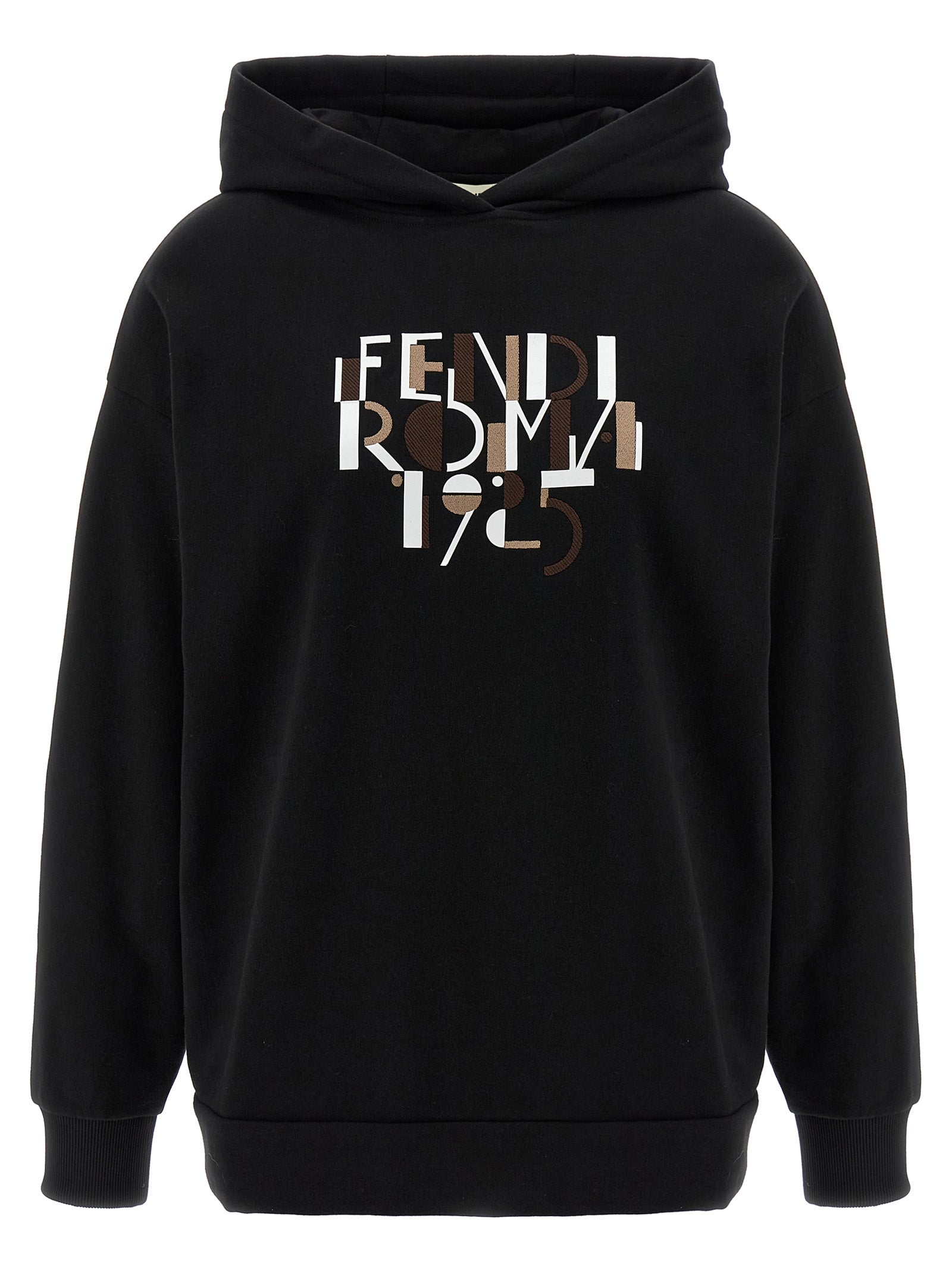 Schwarzer Baumwoll-Sweatshirt