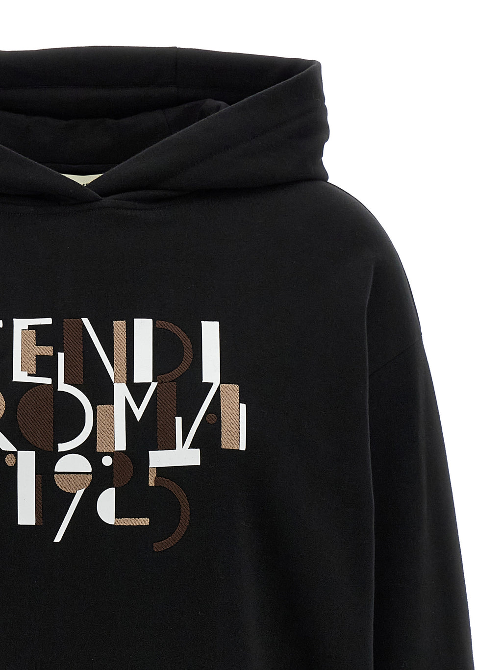 Schwarzer Baumwoll-Sweatshirt
