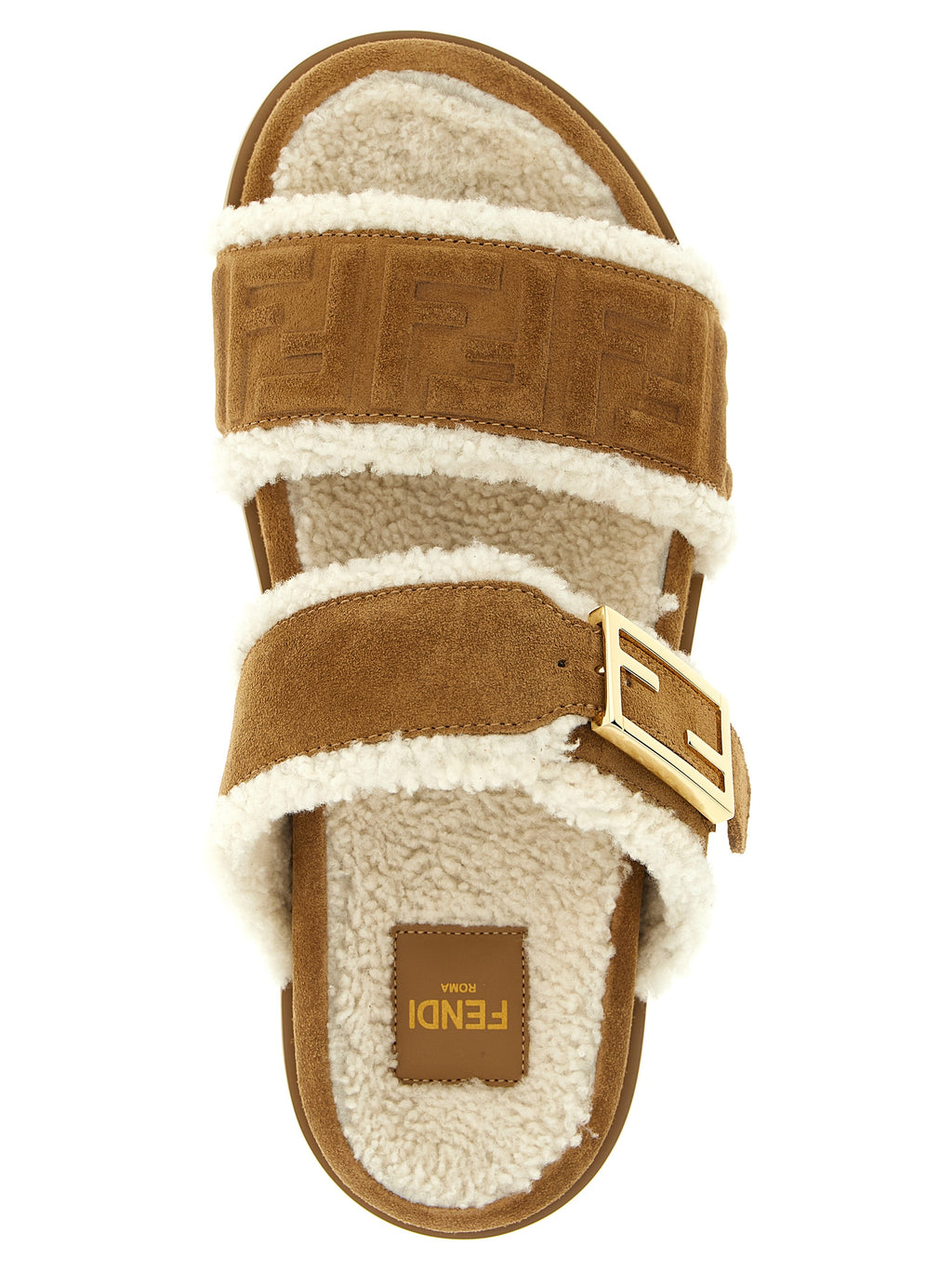 Beige Kalbsleder-Slipper