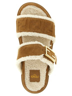 Beige Kalbsleder-Slipper