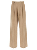 Beige Cashmere Casual Pants