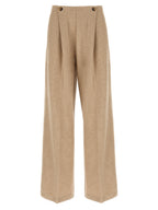 Beige Cashmere Casual Pants