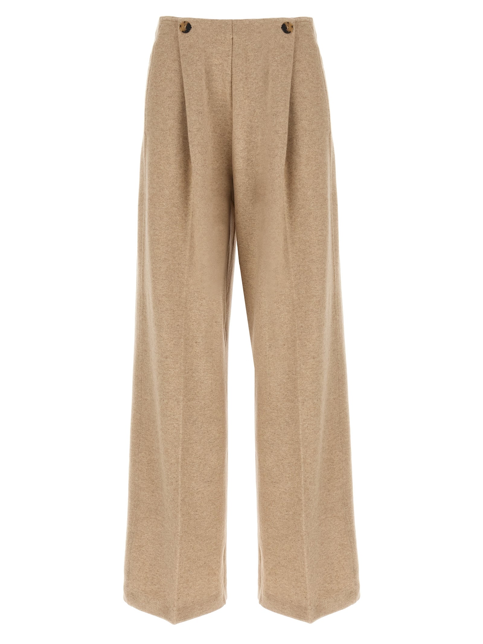 Beige Cashmere Casual Pants