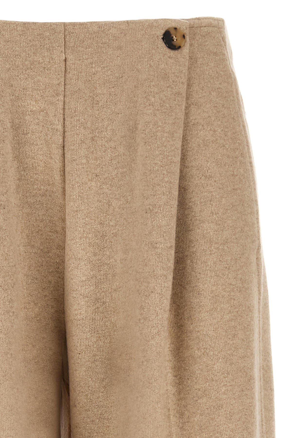 Beige Cashmere Casual Pants