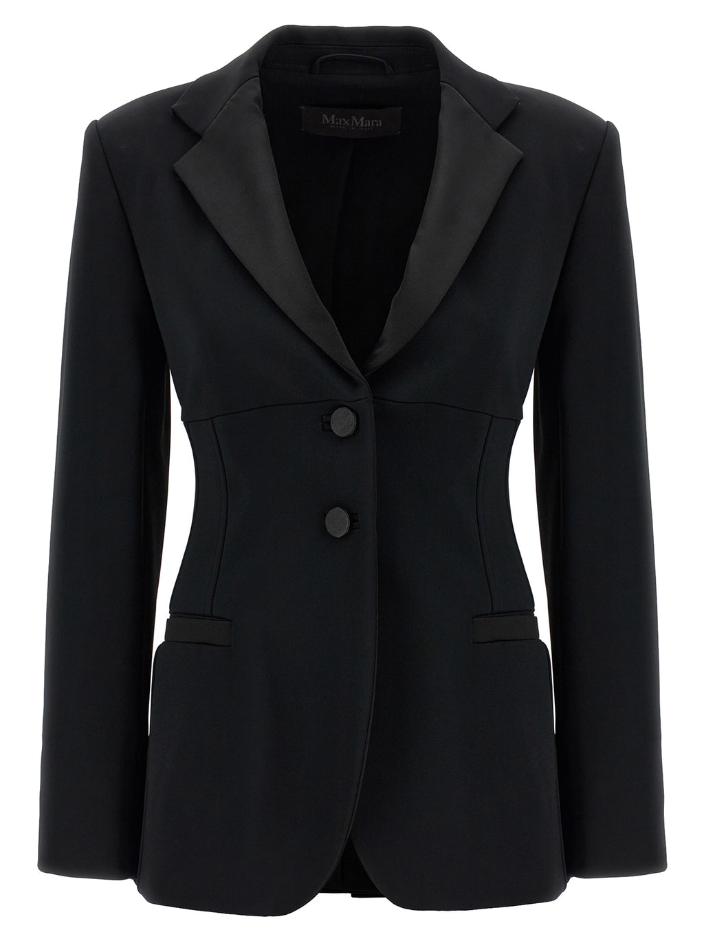 Schwarzer Blazer aus Viskose