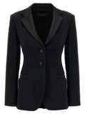 Schwarzer Blazer aus Viskose