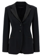 Schwarzer Blazer aus Viskose