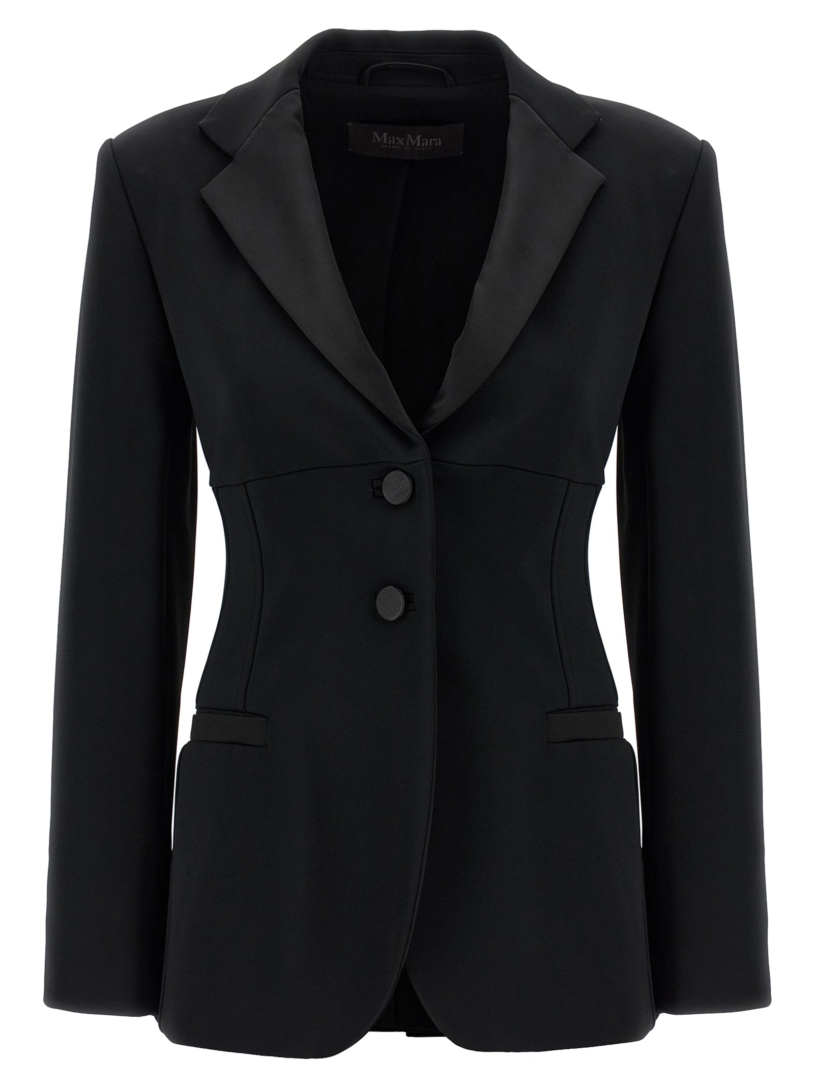 Schwarzer Blazer aus Viskose