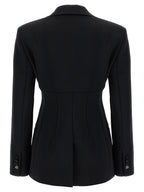 Schwarzer Blazer aus Viskose