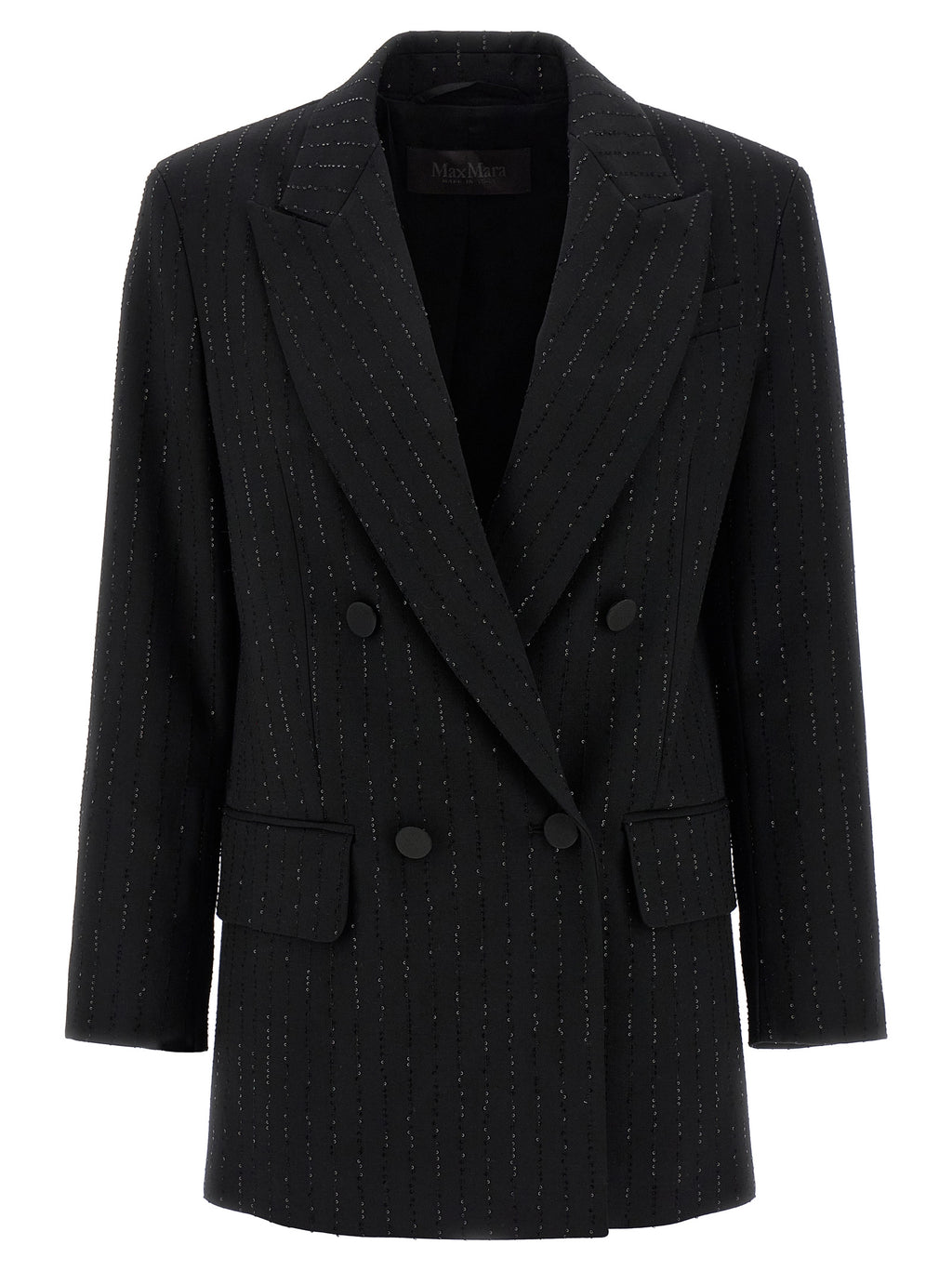 Schwarzer Blazer aus reiner Schurwolle