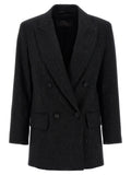 Schwarzer Blazer aus reiner Schurwolle