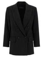 Schwarzer Blazer aus reiner Schurwolle