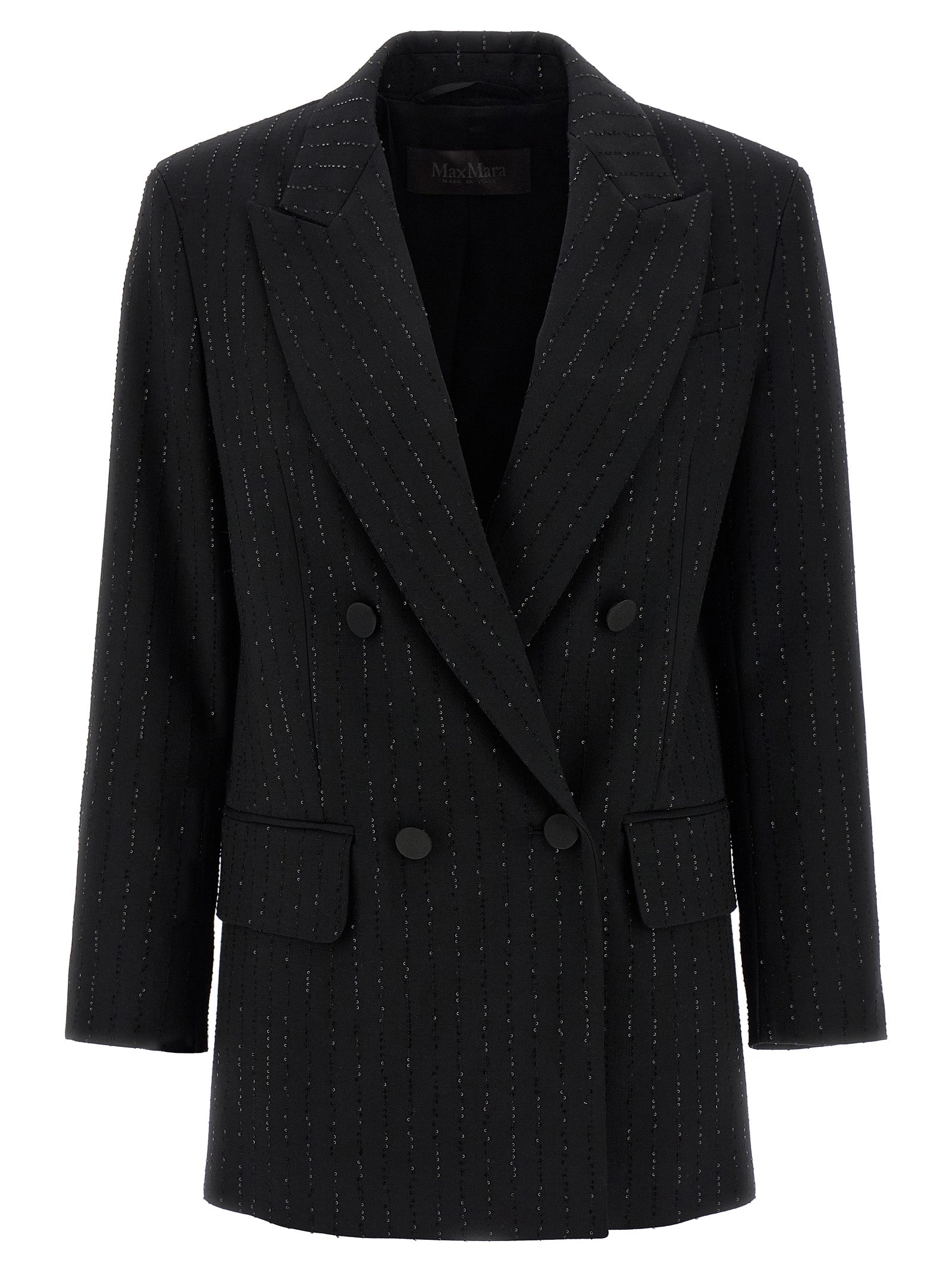 Schwarzer Blazer aus reiner Schurwolle