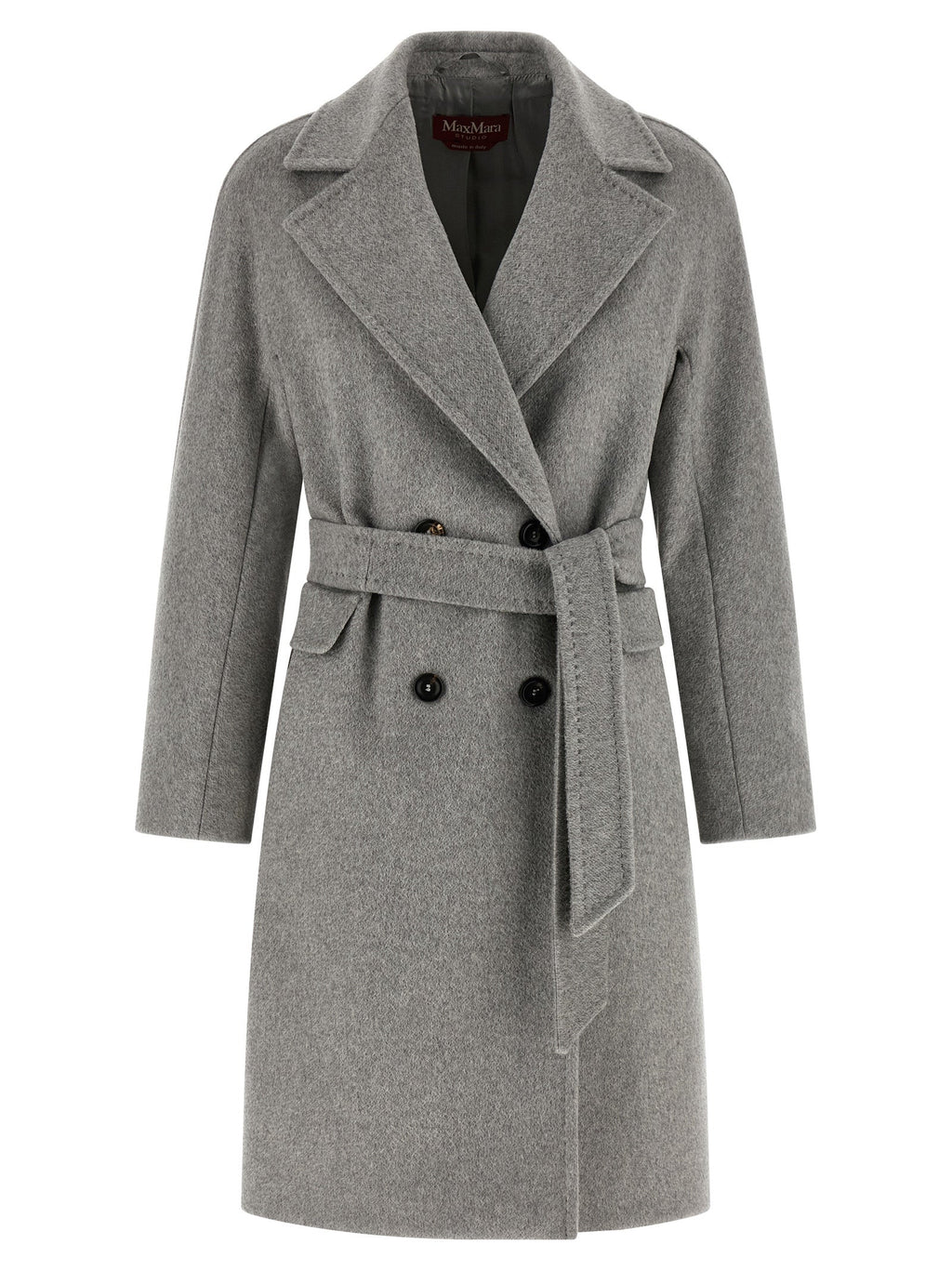 Grauer Kaschmir-Mantel Max Mara