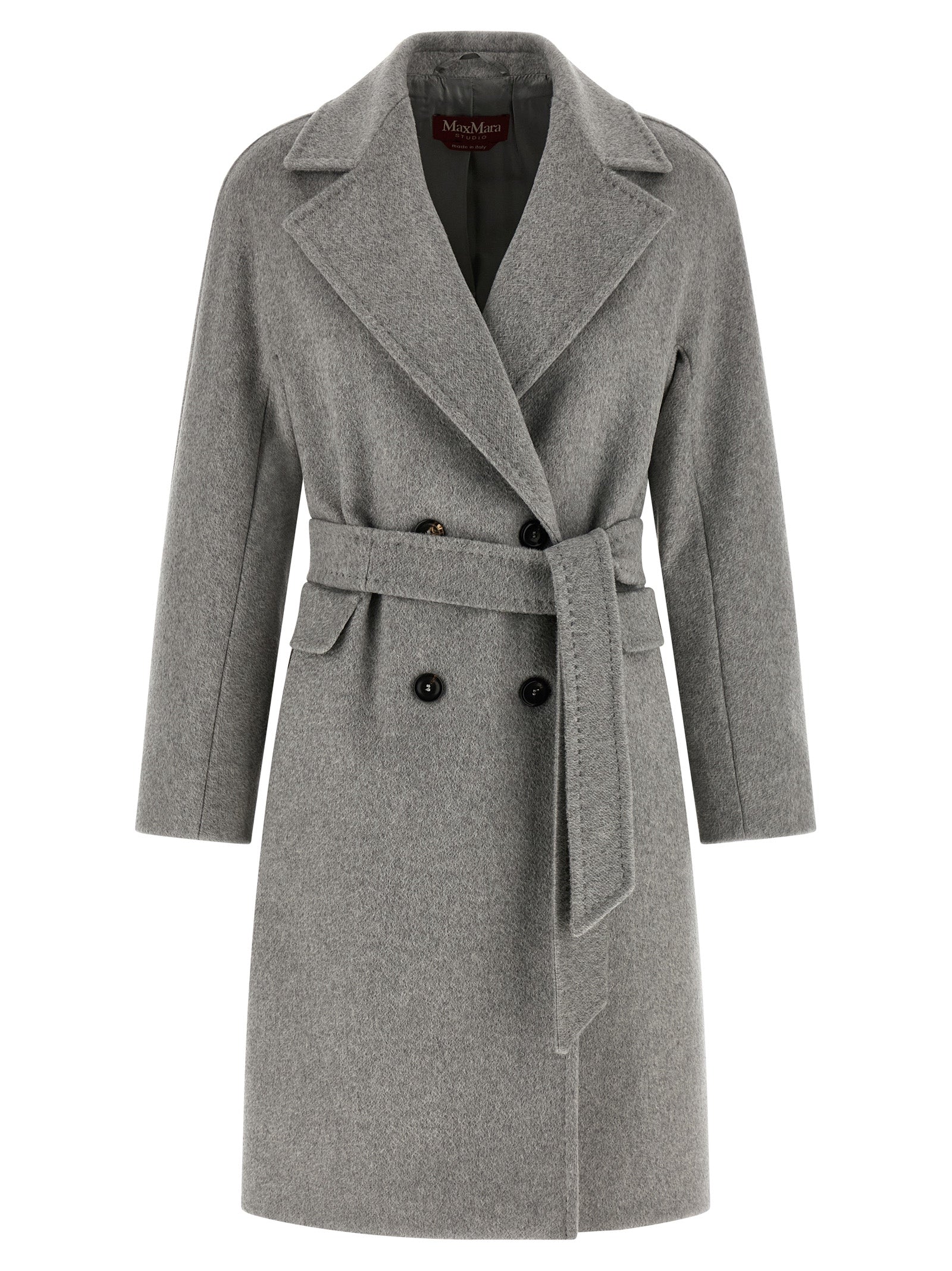 Grauer Kaschmir-Mantel Max Mara