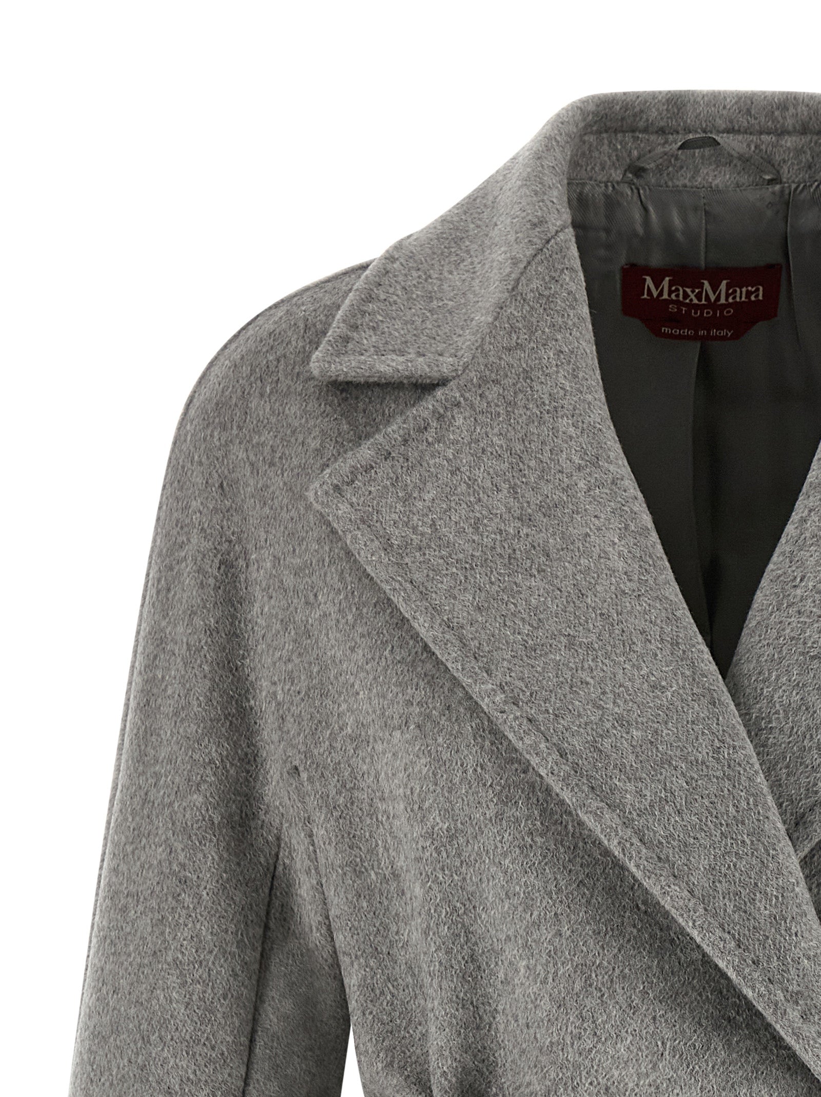 Grauer Kaschmir-Mantel Max Mara