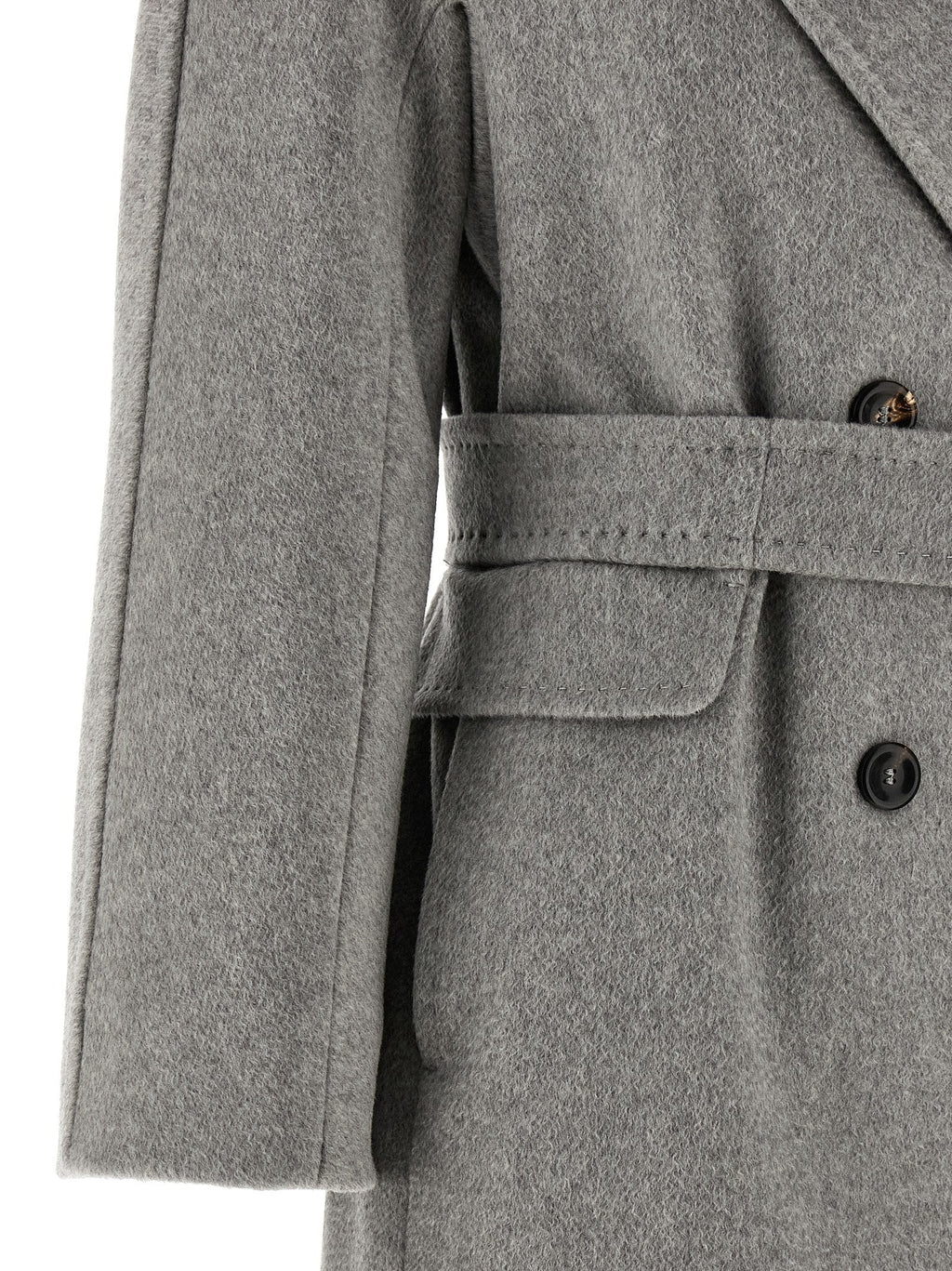 Grauer Kaschmir-Mantel Max Mara