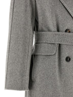 Grauer Kaschmir-Mantel Max Mara