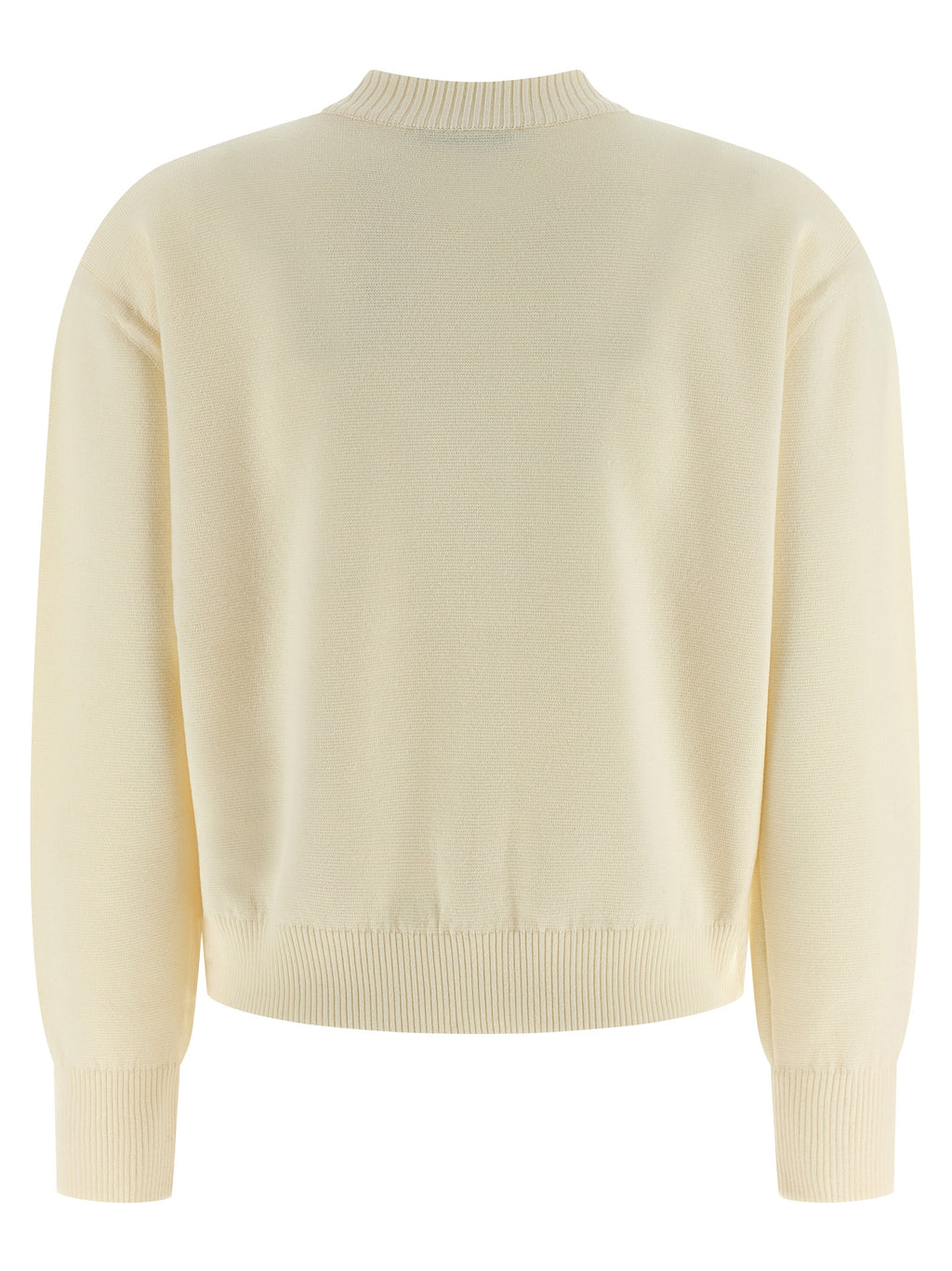 Weiße Strickjacke aus reiner Schurwolle