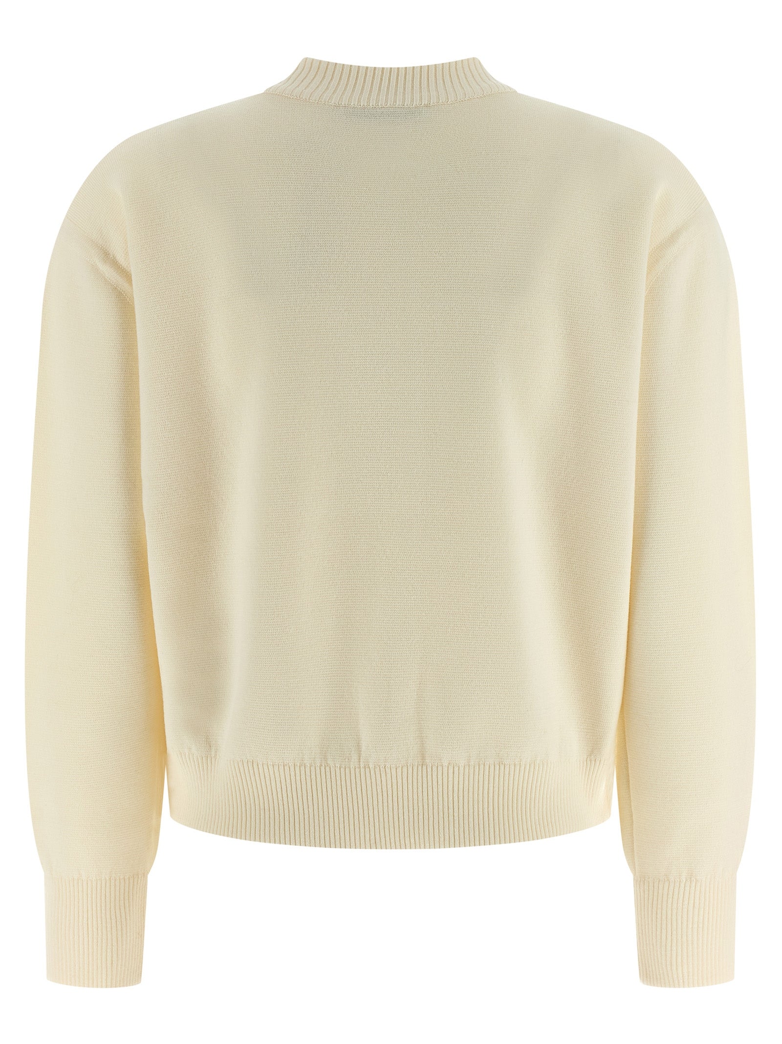 Weiße Strickjacke aus reiner Schurwolle